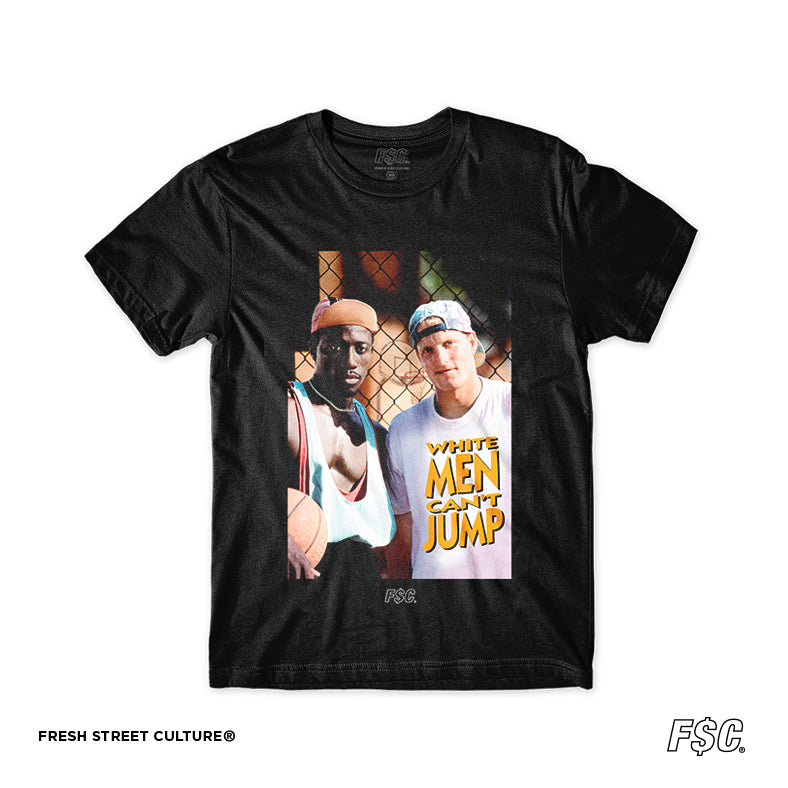 White man can't jump Black Tee