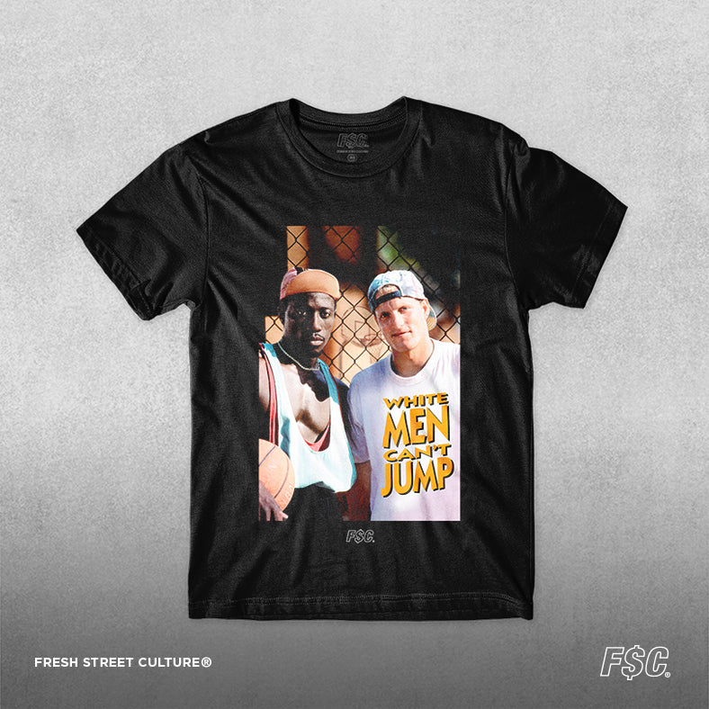 White man can't jump Black Tee