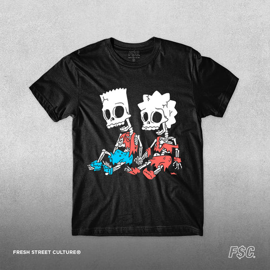THE SIMPSONS SKELETON BART AND LISA T-Shirt