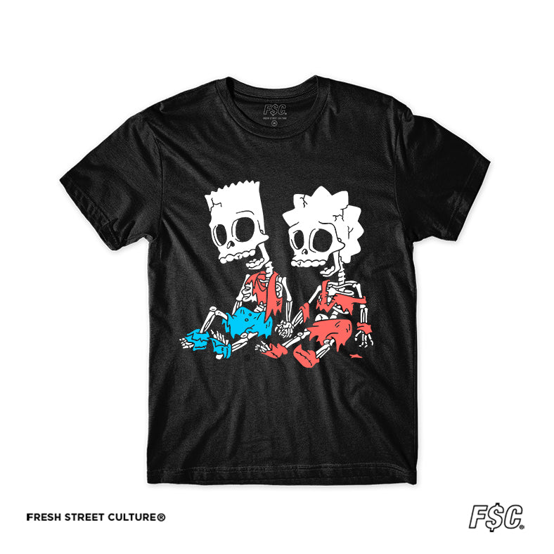 THE SIMPSONS SKELETON BART AND LISA T-Shirt