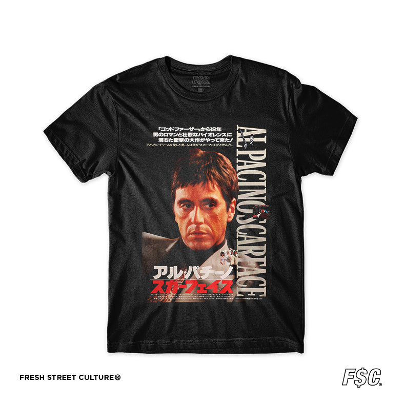 Scarface Japan Poster Black Tee